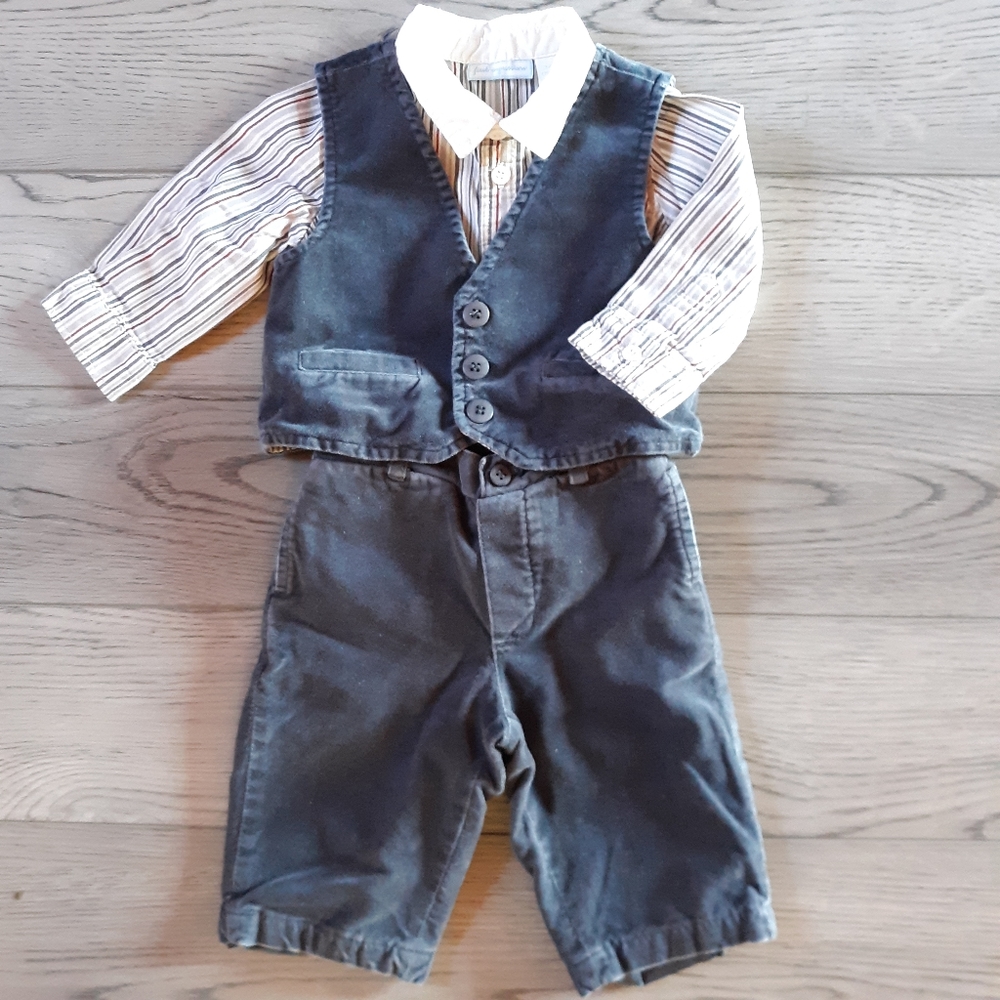First Impressions 3 piece velvet suit